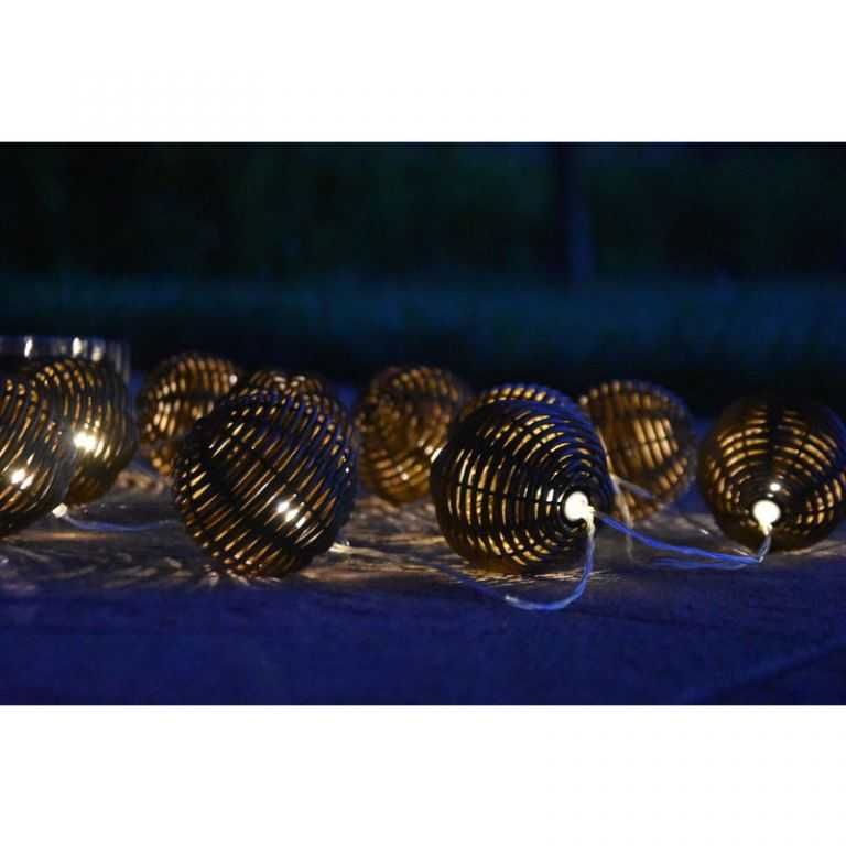 Solární osvětlení - RATTAN KOULE - 10 LED Sharks S59759 Sharks