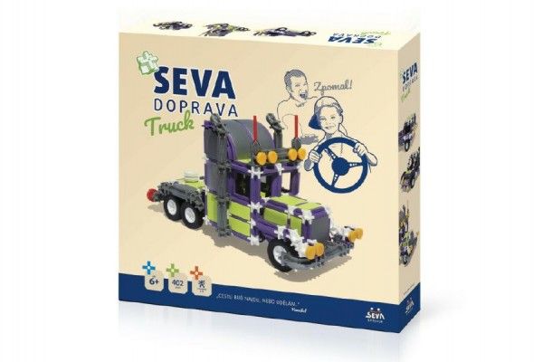 Seva Doprava Truck Stavebnice plast 402 dílků v krabici 35x33x5cm Teddies