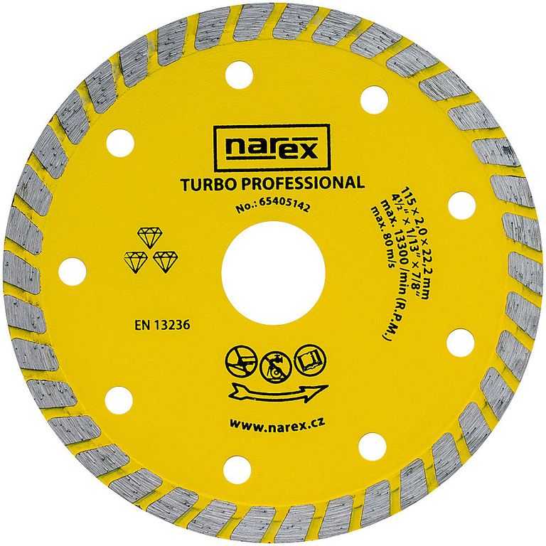 Diamantový kotouč Narex TURBO PROFESSIONAL 115 mm