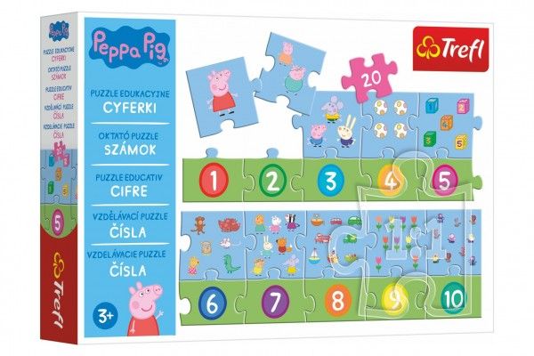 Teddies Vzdělávací puzzle Prasátko Peppa