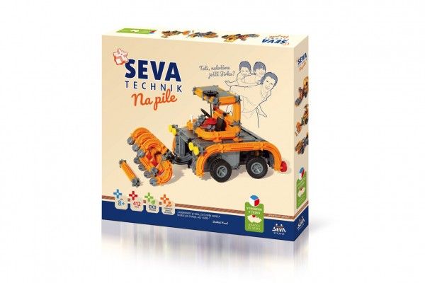 Stavebnice SEVA TECHNIK Na pile plast 412 dílků v krabici 36x34x5cm Teddies