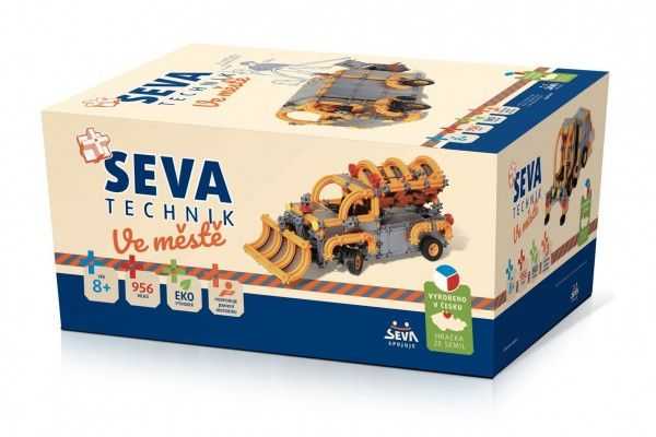 Stavebnice SEVA TECHNIK Ve městě plast 956 dílků v krabici 27x38x18cm Teddies