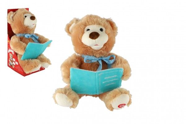 Teddies Medvěd vyprávějící pohádky česky mluvící plyš 28cm na baterie Teddies