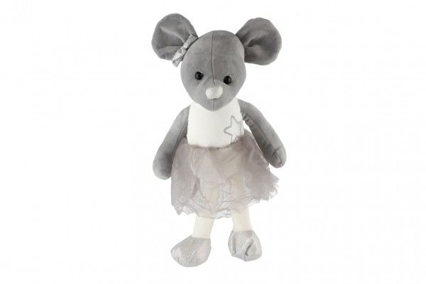 Teddies Myš/Myška baletka šedivá 44 cm Teddies