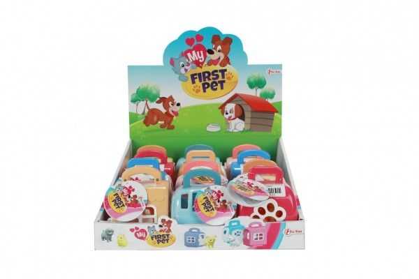 Zvířátko v přepravním boxu plast 7x9cm 3 barvy Teddies