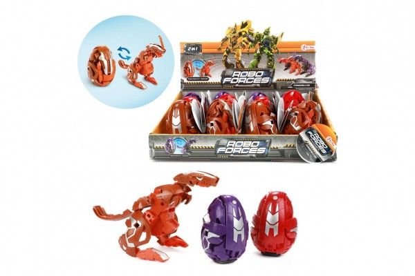 Transformer vejce/dinosaurus plast 8cm 3 barvy Teddies