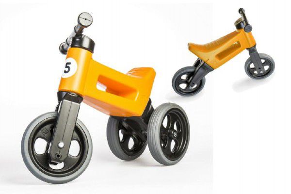 FUNNY WHEELS NEW SPORT 2v1 Odrážedlo oranžové Teddies