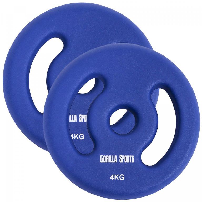 Gorilla Sports Sada zátěžových kotoučů 2 x 4 kg