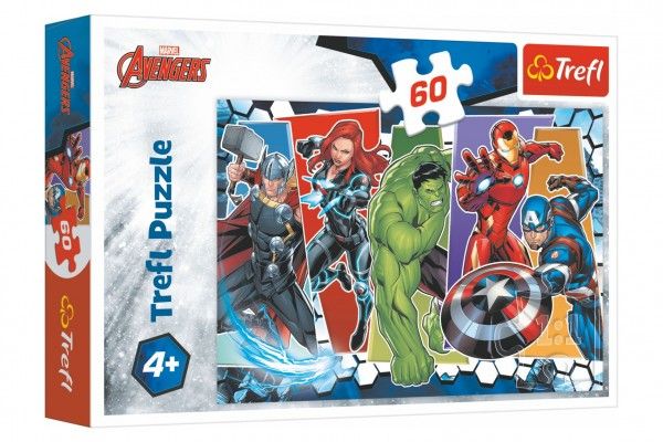 Puzzle Neporazitelní Avengers 33x22cm 60 dílků v krabici 21x14x4cm Teddies