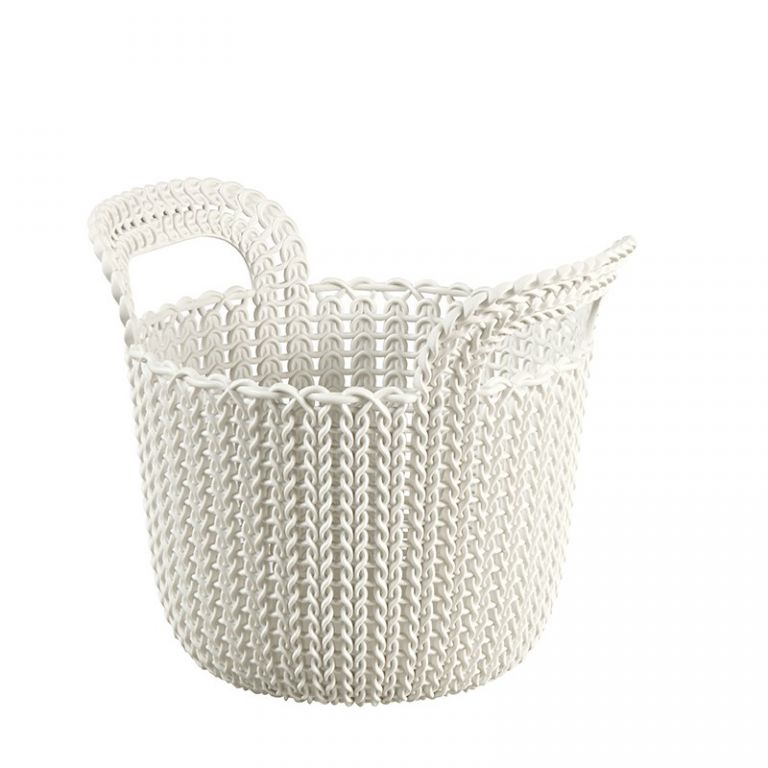 CURVER 226385 kulatý košík KNIT 3L - krémový CURVER