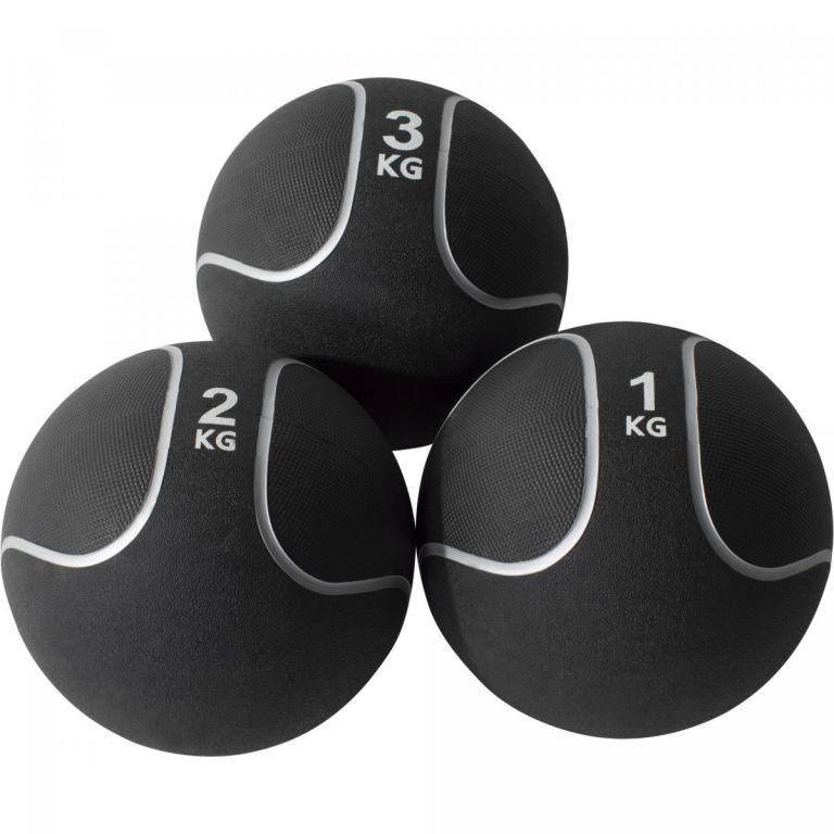 Gorilla Sports Medicinbal set Black Silver