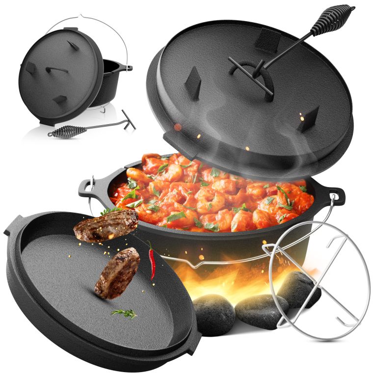 Broil-master® Litinový kotlík s nožičkami